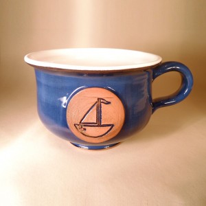 Hrnek střední „čajový“ 0,5 - 0,6l (modrá) - loď
