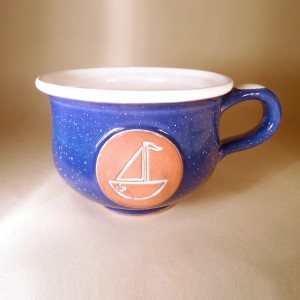 Hrnek střední „čajový“ 0,5 - 0,6l (modrá) - loď2