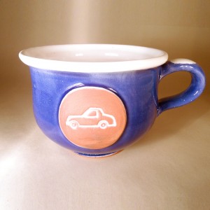 Hrnek střední „čajový“ 0,5 - 0,6l (modrá) - auto